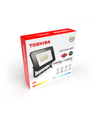 PROYECTOR LED TOSHIBA 20W 6500K IP65 - NEGRO